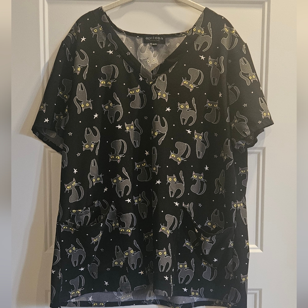 Halloween Scrub Top XXL